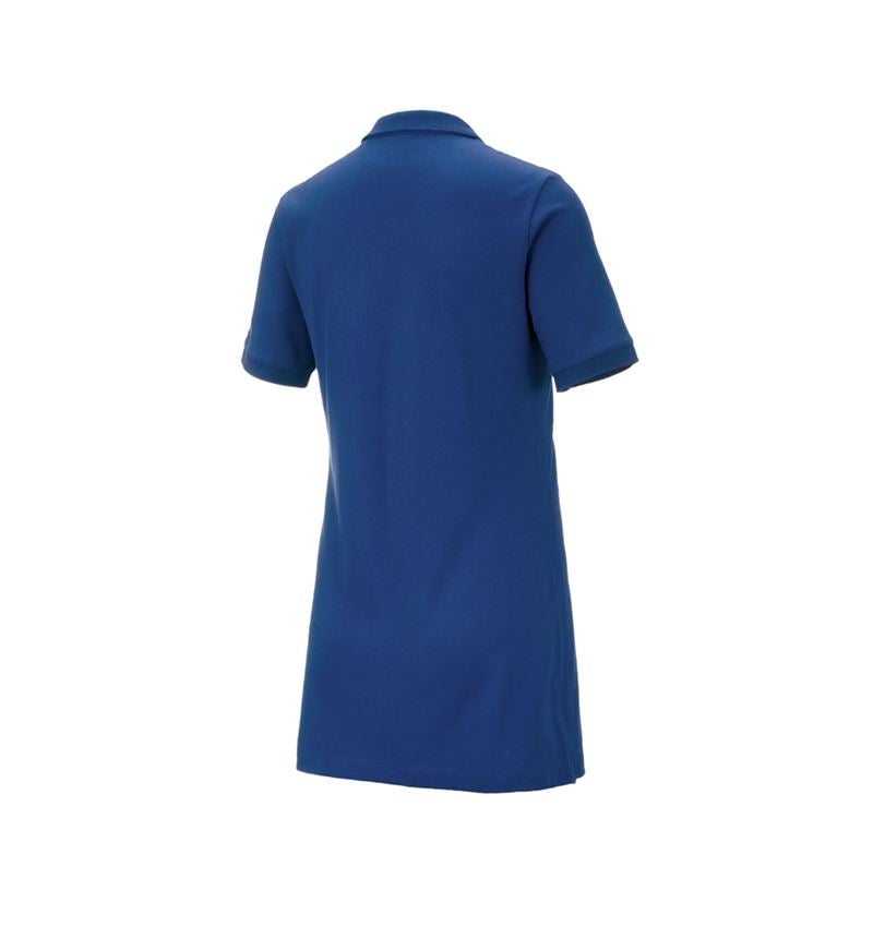 e.s. Piqué-Polo cotton stretch, Damen, long fit