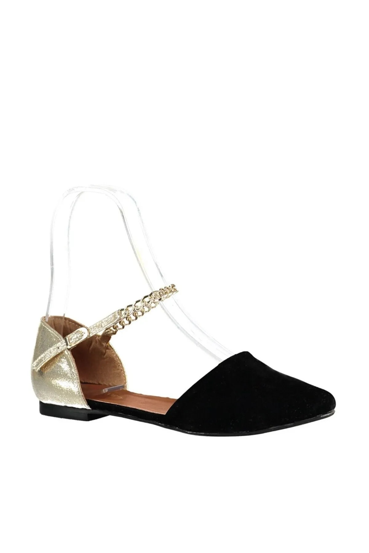 Fox Shoes  Ballerinas für Damen in Schwarzgold B726024402