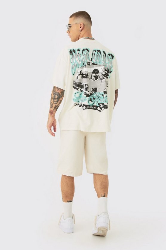 Oversize T-Shirt mit East Coast Print