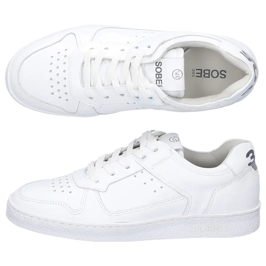 305 SOBE - Sneaker low DELANO Kalbsleder - weiß