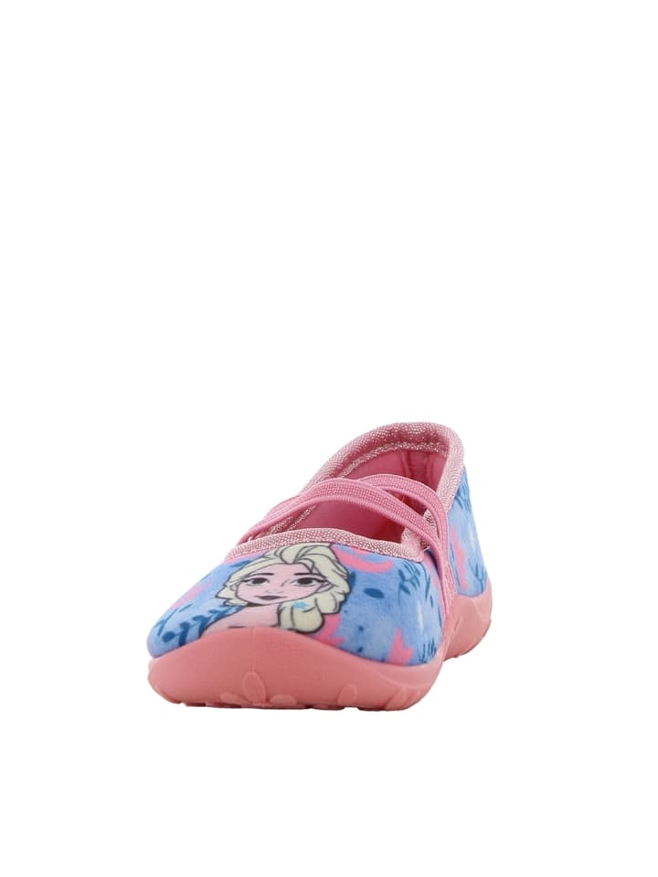 Disney Frozen Hausschuhe mit Frozen Anna und Elsa Motiv, in Blau, Ballerina design günstig kaufen