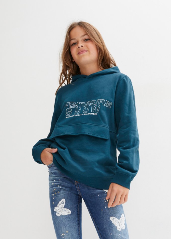 Mädchen Kapuzen-Sweatshirt aus Bio Baumwolle