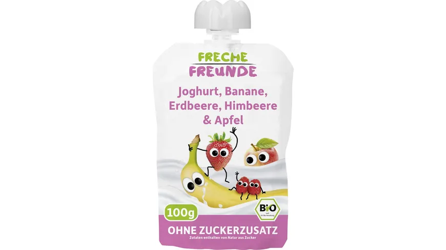 Freche Freunde Bio Quetschie Erdbeere & Himbeere im Joghurt 100 g