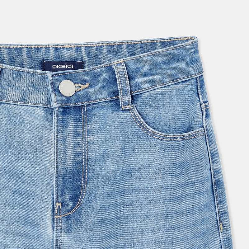 Jean jambes larges bleu fille