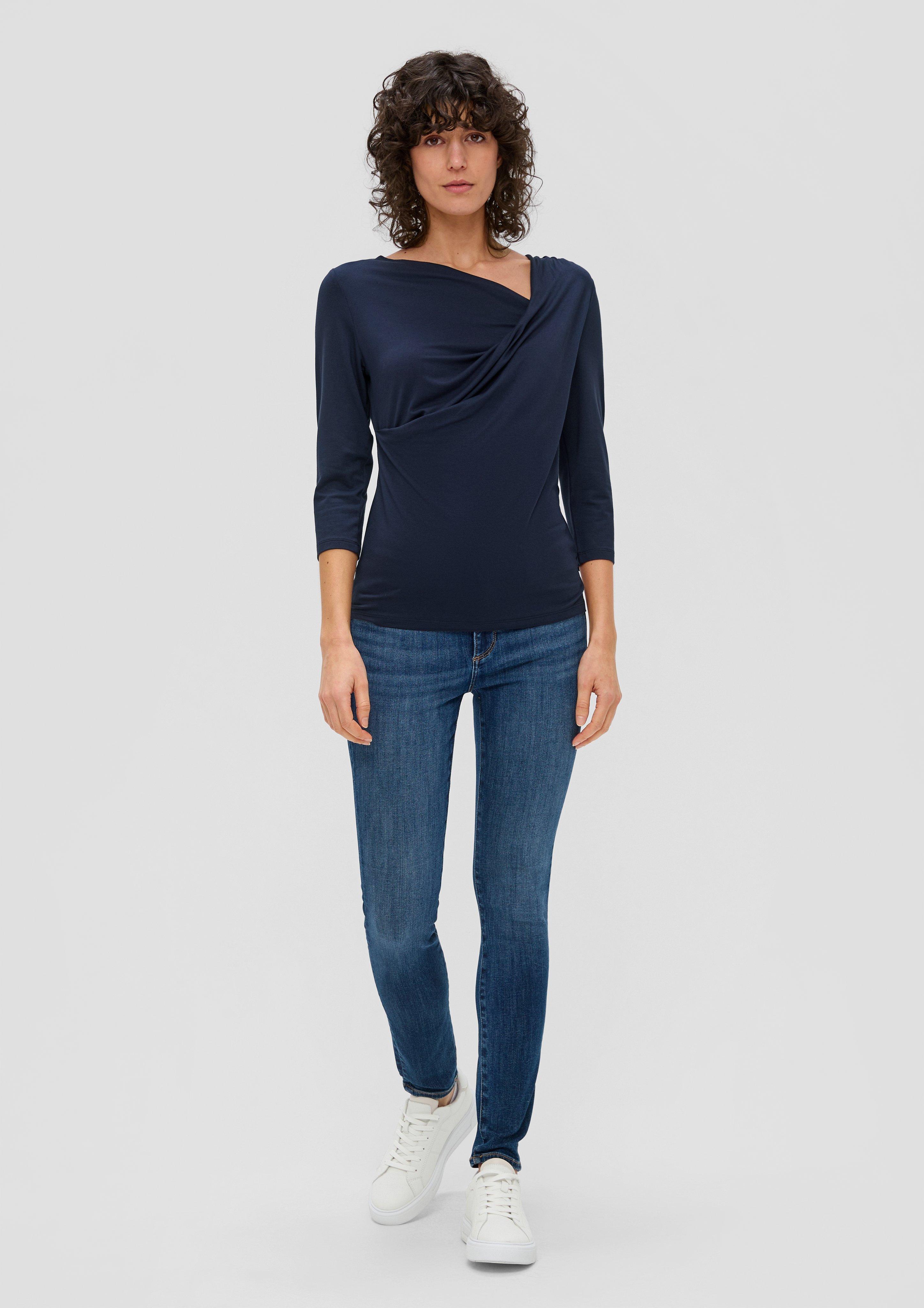Viskosestretch-Shirt mit Drapierung  2158930-5959