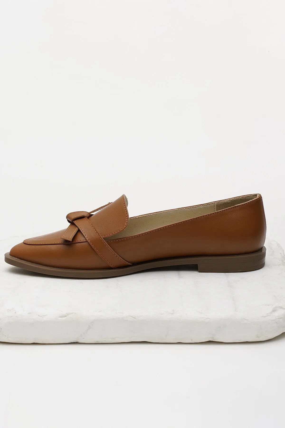 Mio Gusto  Ezra Damen-Loafer aus echtem Nerzleder, flache Schuhe für den Alltag