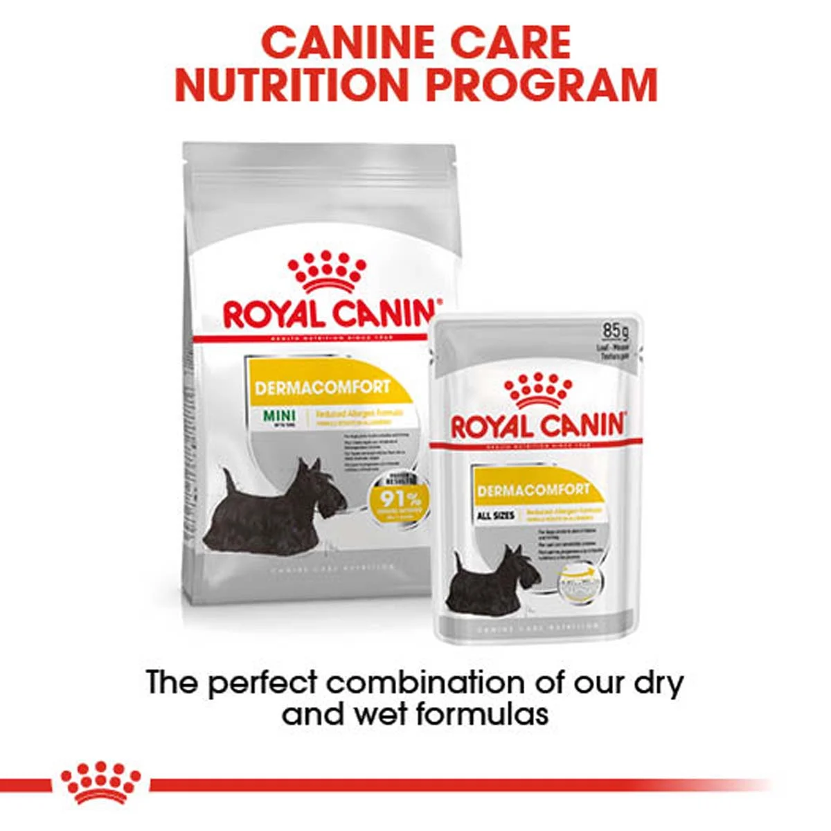 ROYAL CANIN DERMACOMFORT Nassfutter für Hunde mit empfindlicher Haut 12x85g