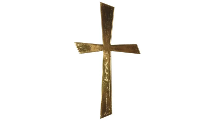 rayher Wachs-Motiv Kreuz Gold 10,5x5,5cm