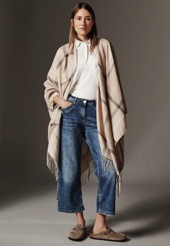 CECIL Kariertes Doubleface Cape