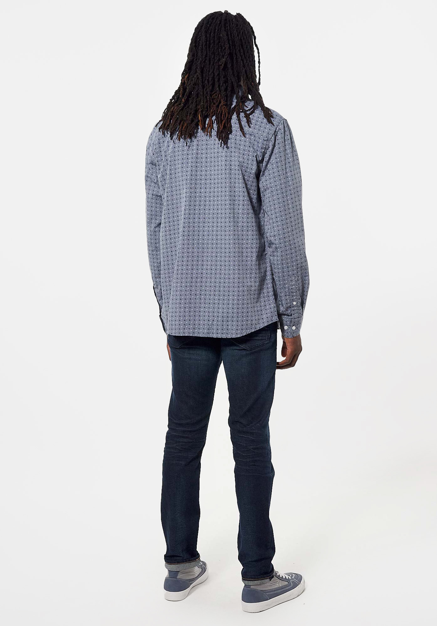 TITO   Chemise bleue all over Homme en 100% coton bio