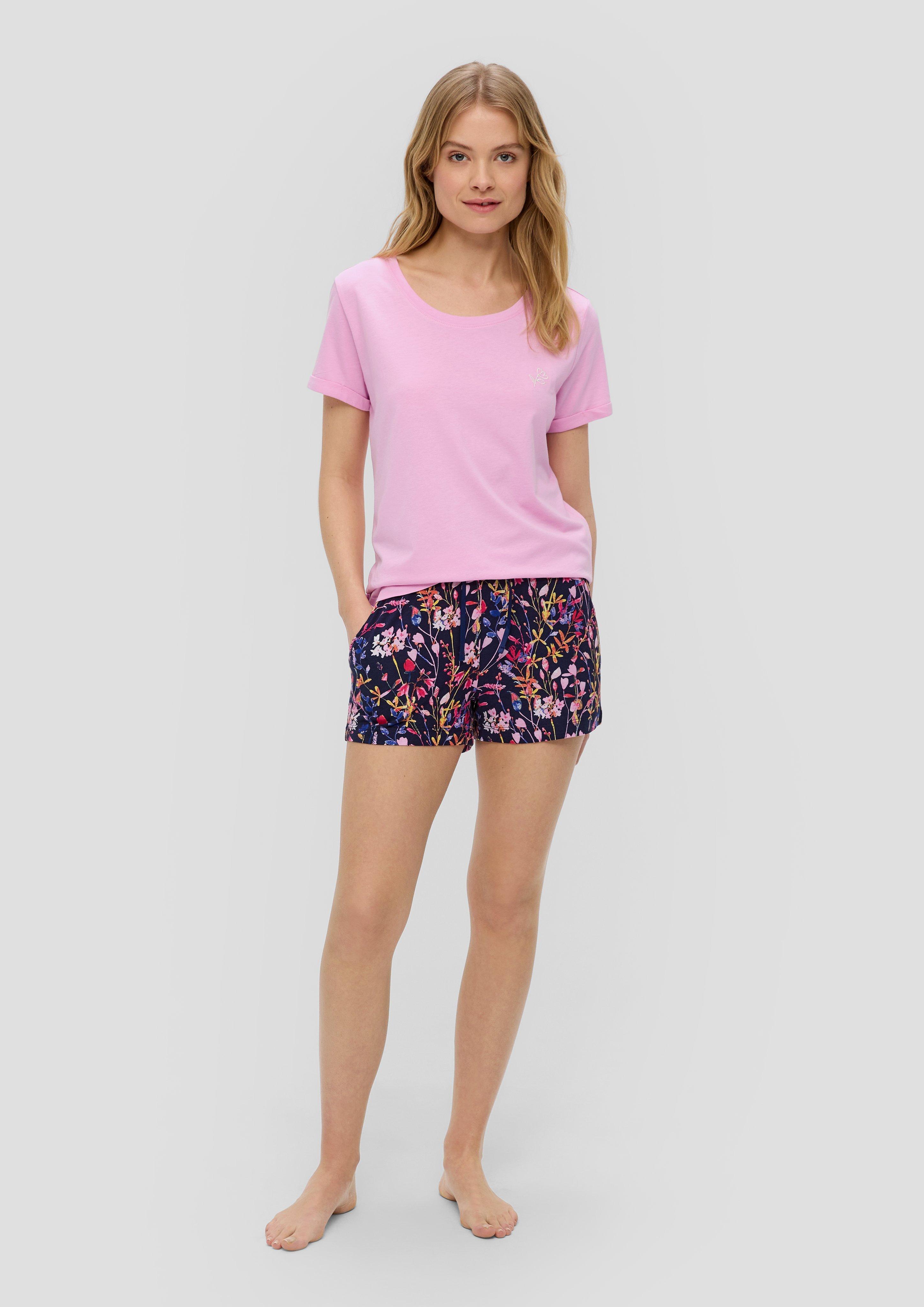 Pyjama-T-Shirt aus Baumwoll-Viskosemix  6009483-776