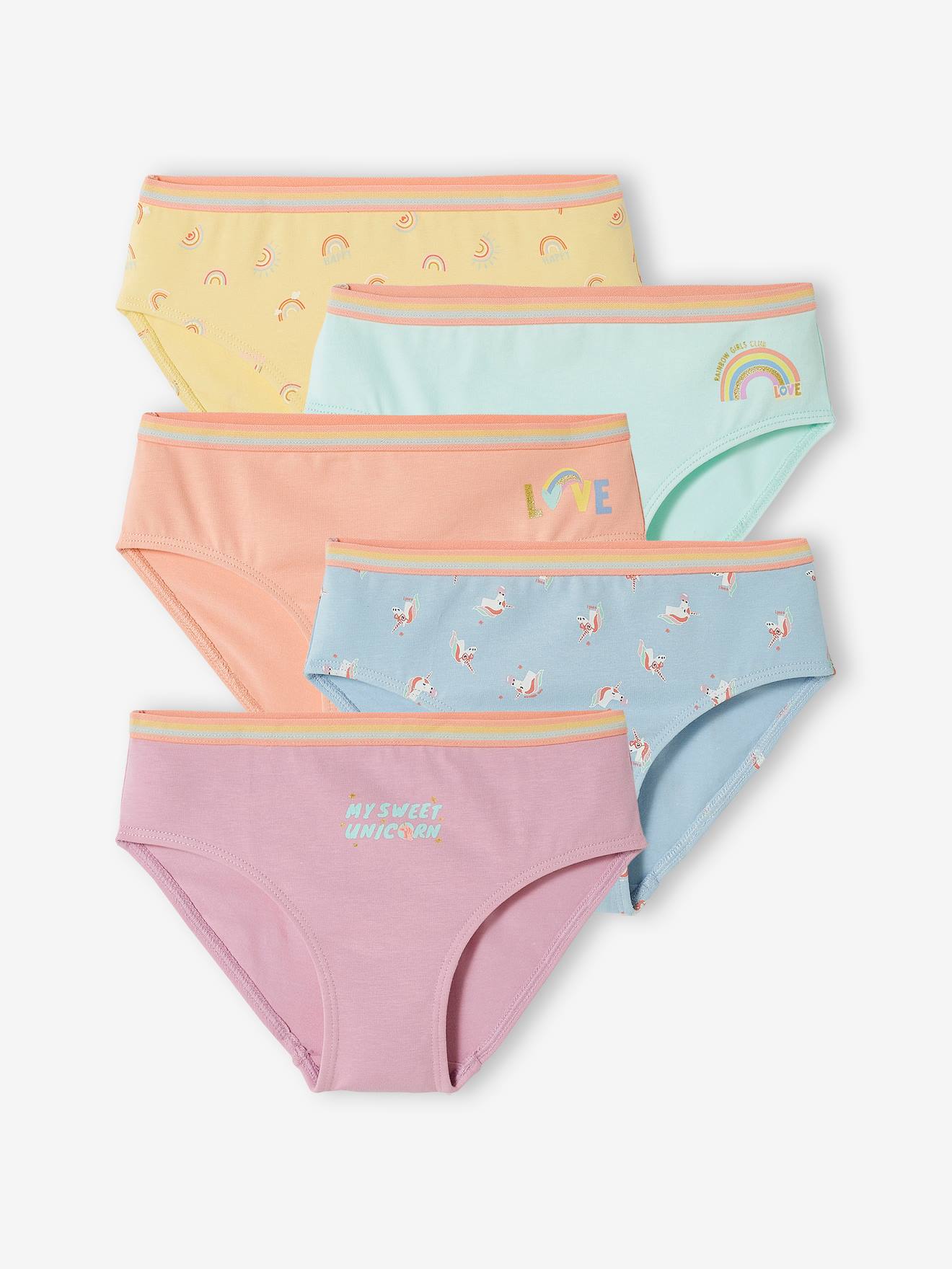 Lot de 5 culottes licorne fille lot multicolor