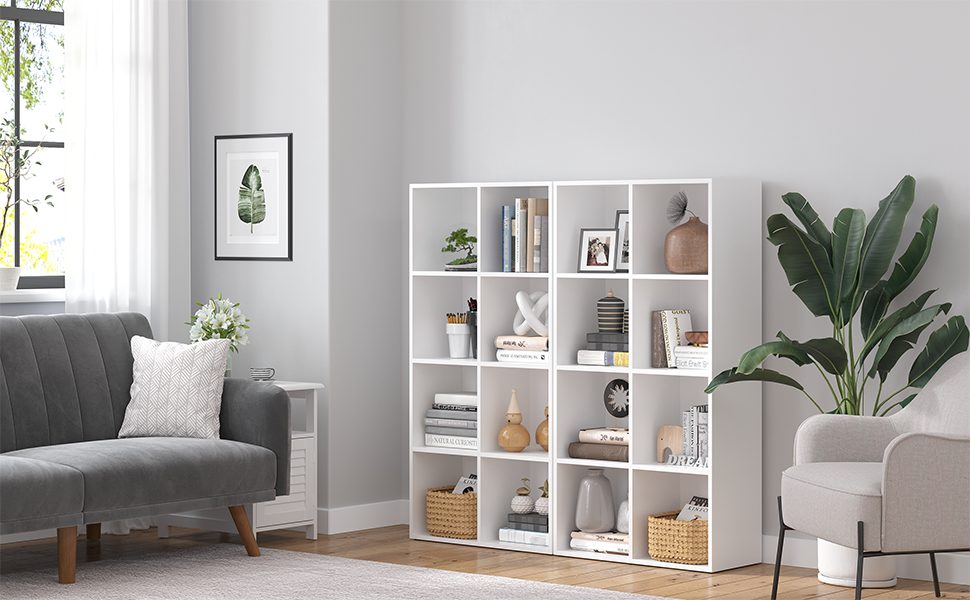 VASAGLE Bücherregal Standregal, Raumteiler, freistehend, Dekoration