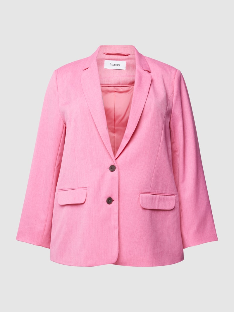 PLUS SIZE Blazer mit Pattentaschen Modell 'Milena' in pink