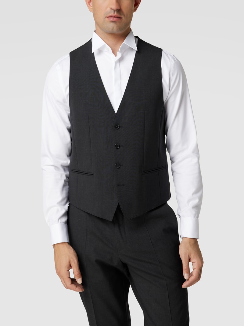 Weste mit Paspeltaschen Modell 'Huge Vest' in anthrazit