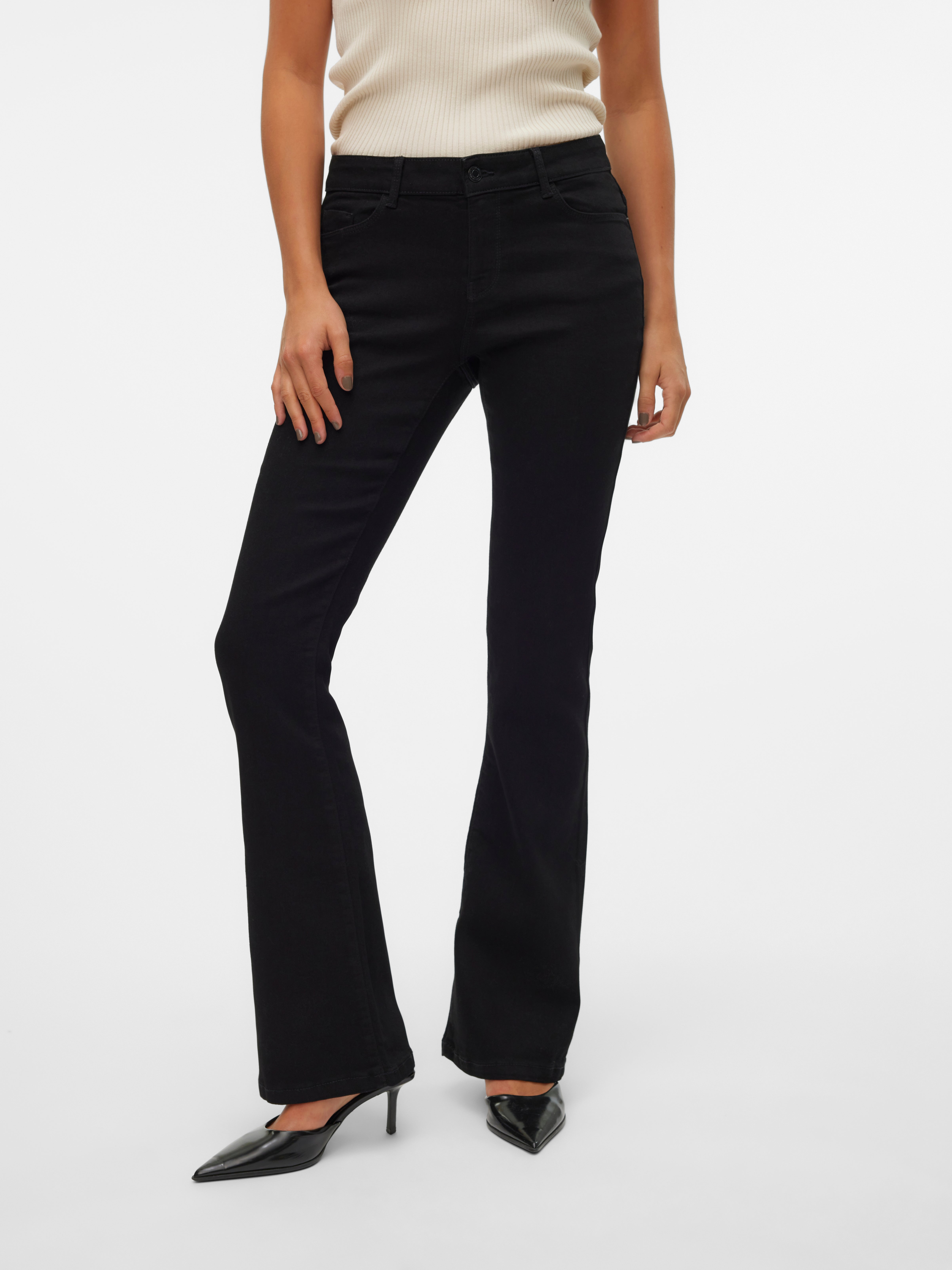 VMELLY Mid Rise Ausgestellt Jeans