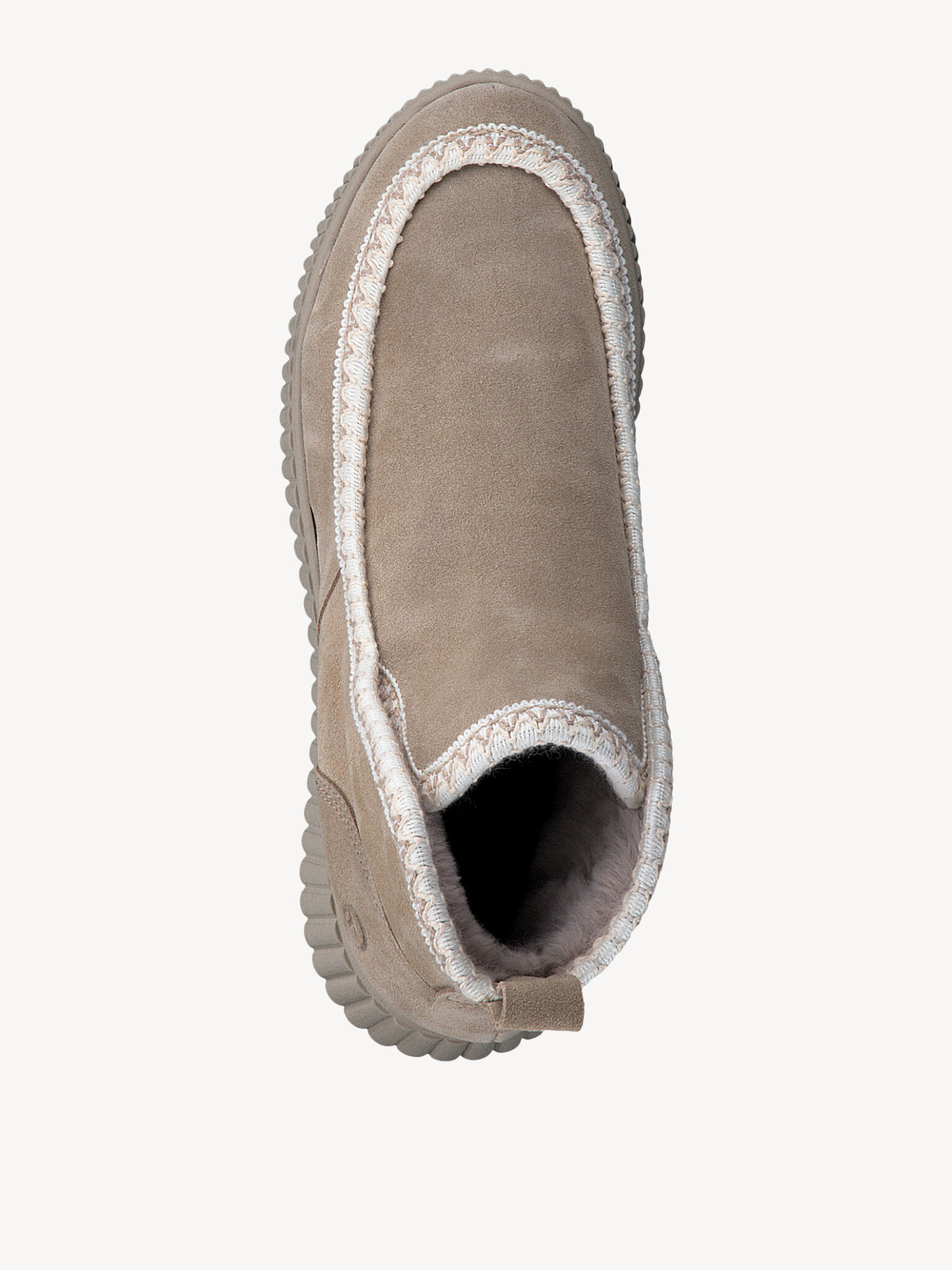 Bottine en cuir - beige doublure chaude