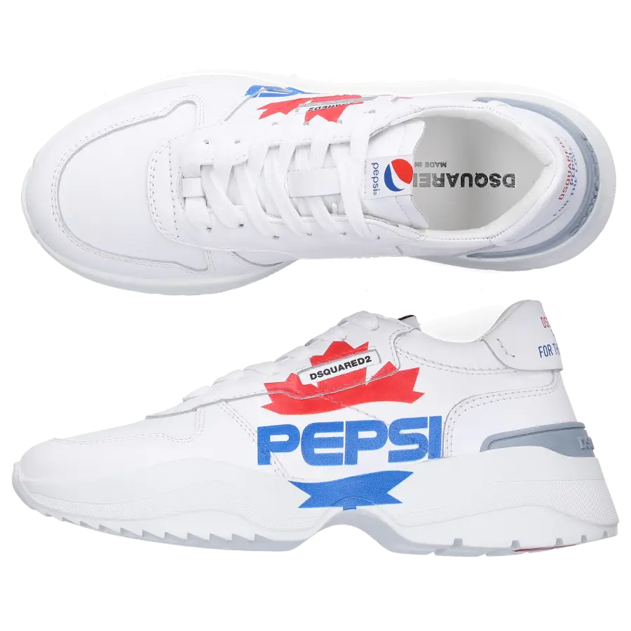 Dsquared2 - Sneaker low PEPSI Kalbsleder - weiß