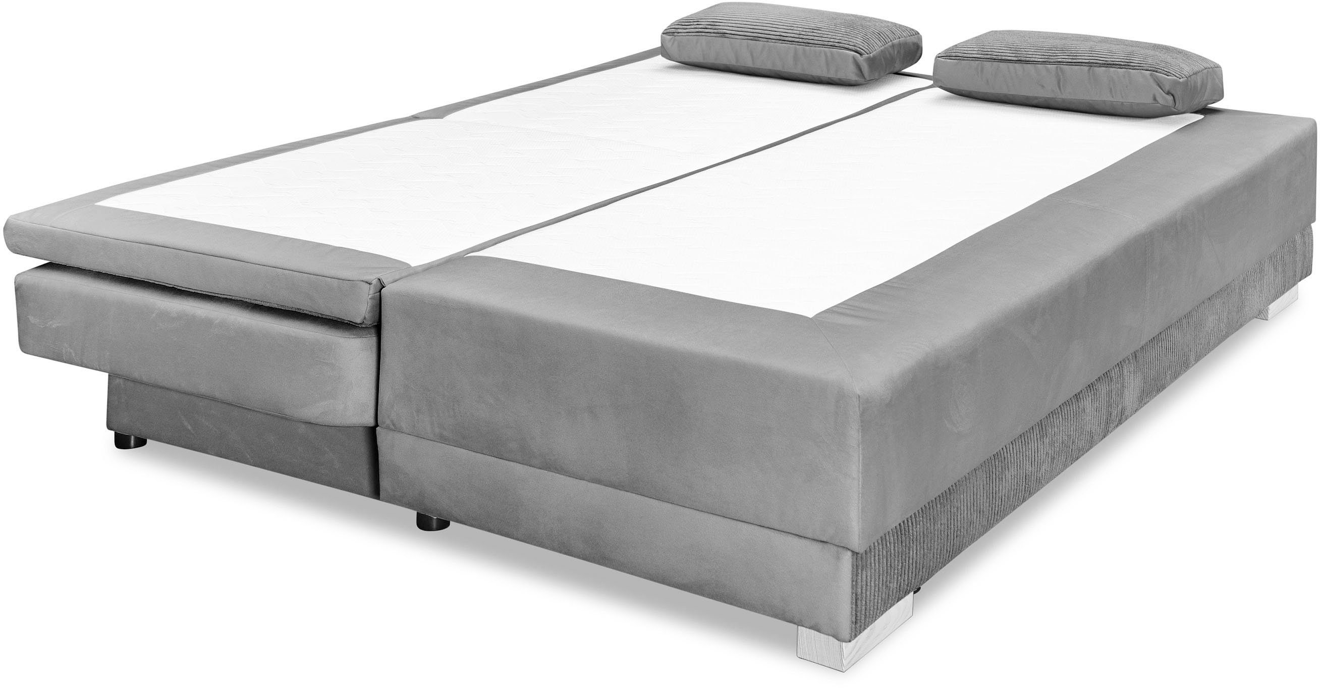 INOSIGN Schlafsofa Ben, mit Boxspringaufbau, Bettfunktion & Bettkasten, Dauerschlafsofa
