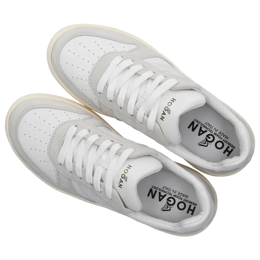 Hogan - Sneaker low H630 Kalbsleder Veloursleder - weiß