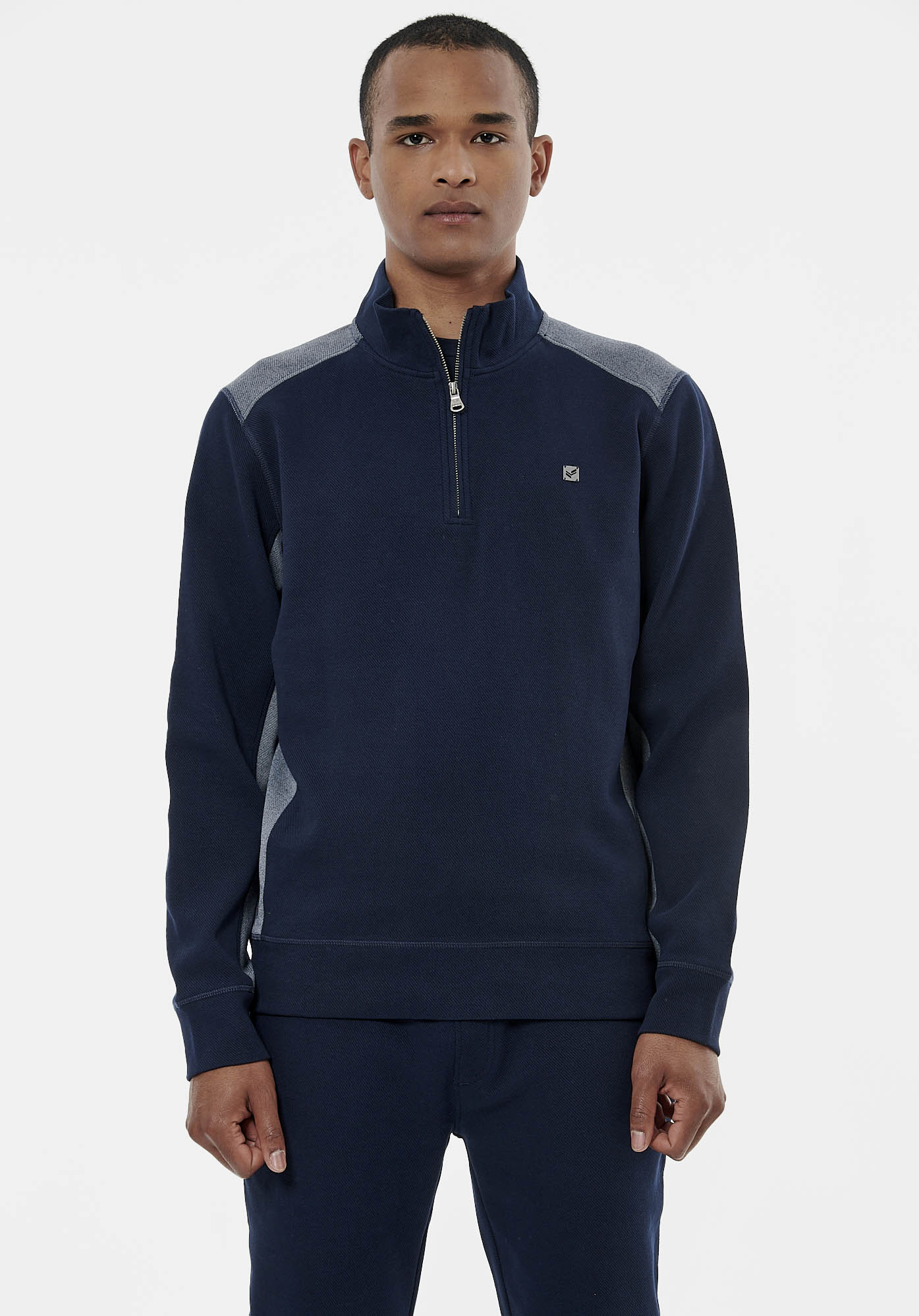 VIGOR  Sweat bleu marine homme