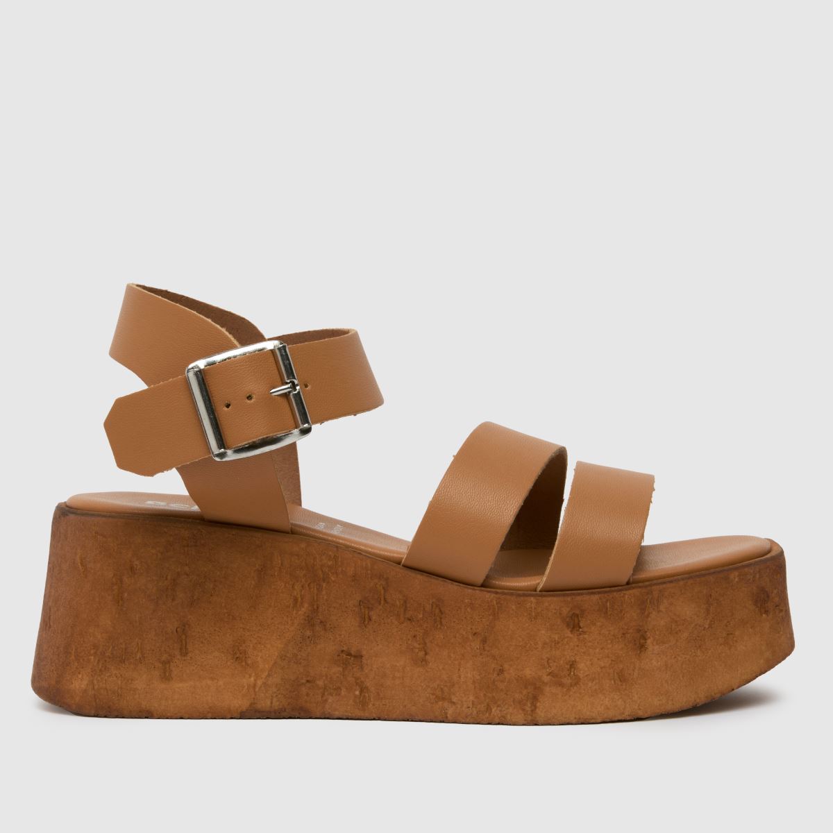 Schuh – Viola – Bruna sandaler med kilklack i kork