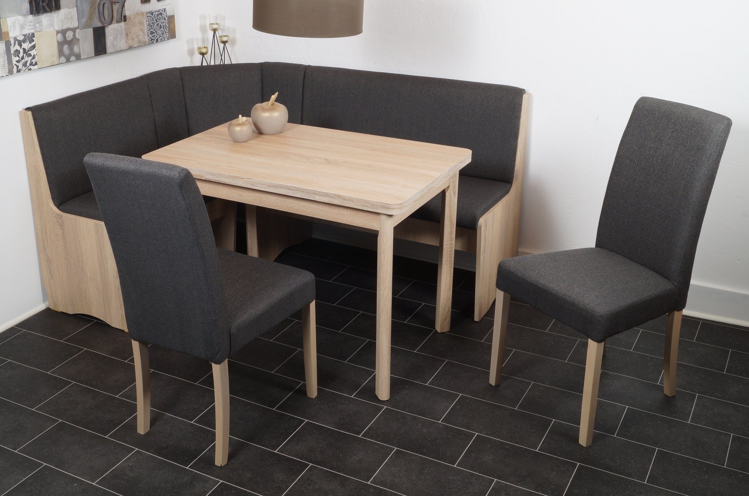 Stolebaenk Eckbankgruppe Duisburg PEDUSOARTEMIS, (Eckbankgruppe, Eckbank mit 2 Stühle und einem Tisch)