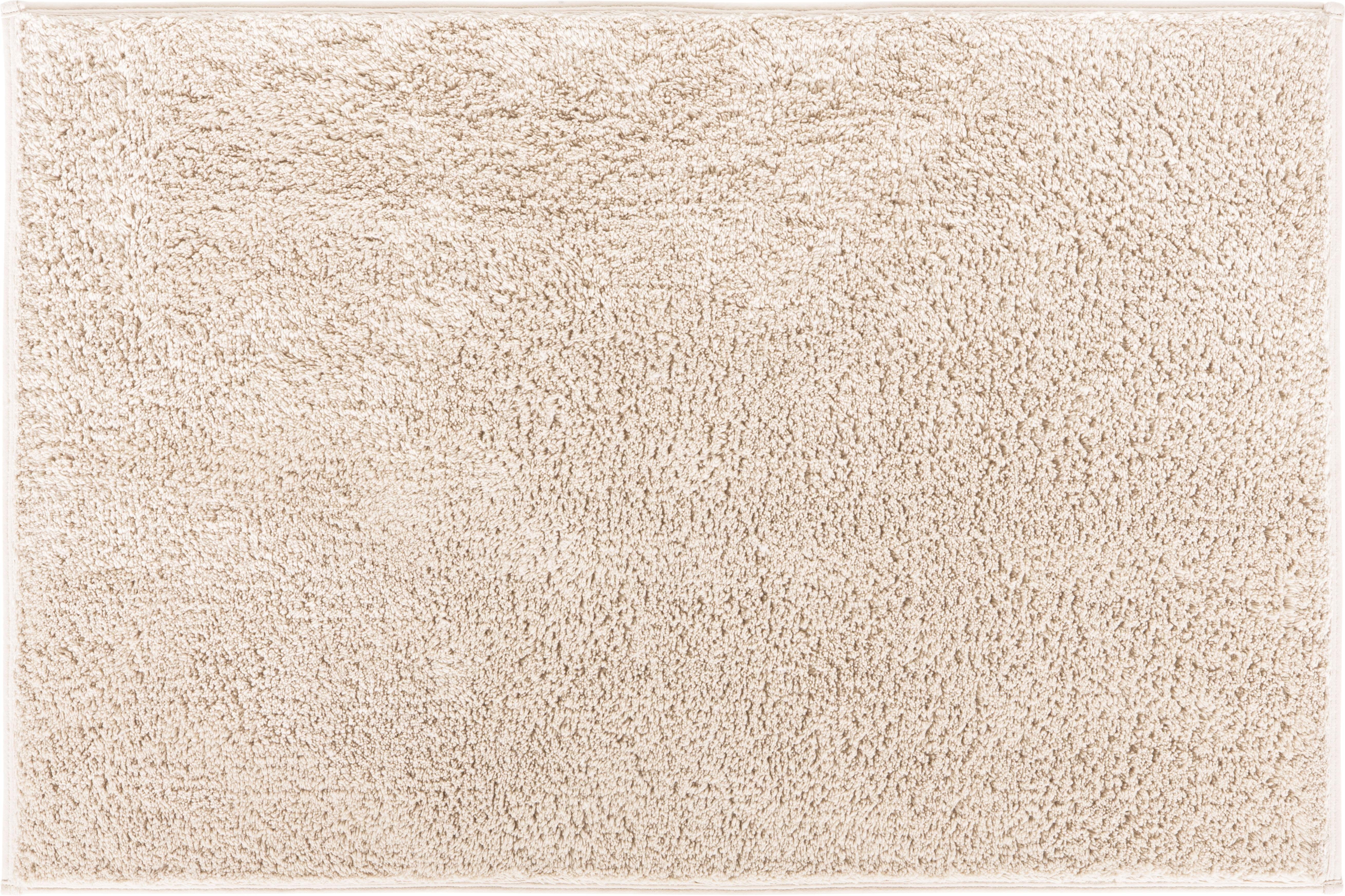 Badematte Marla Grund, Höhe 14 mm, rutschhemmend beschichtet, Baumwolle, quadratisch, Uni Farben, besonders feiner, flauschiger Flor