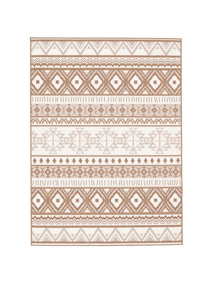 Pergamon In- und Outdoor Teppich Beidseitig Cape Cod  Ethno in Beige günstig kaufen