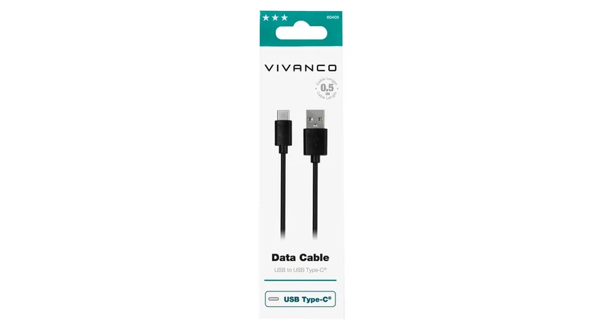 Vivanco Charging Cable, USB Type-C™ Daten- und Ladekabel, 0,5m