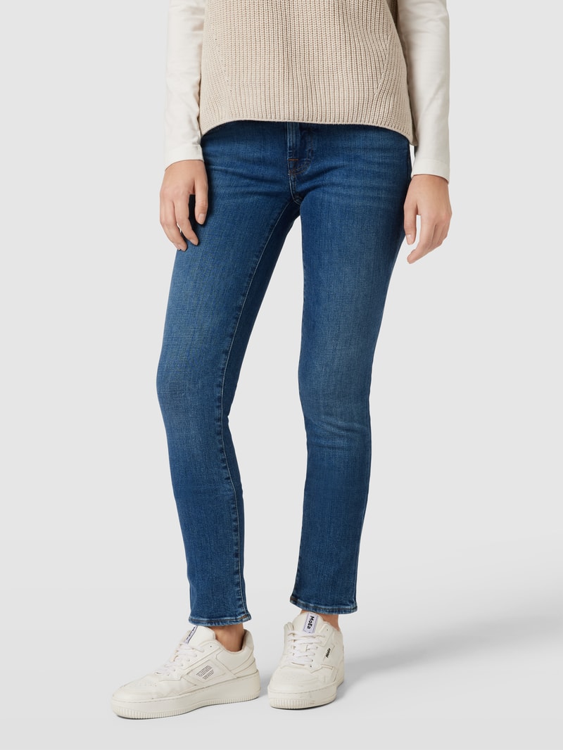 Slim Fit Jeans mit Eingrifftaschen Modell 'Pyper' in blau