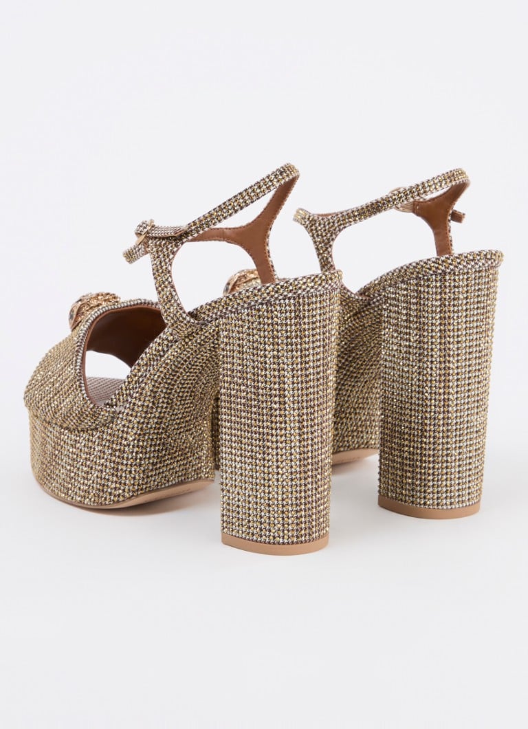 Sandale cu platformă Kensington de Kurt Geiger, decorate cu pietre.