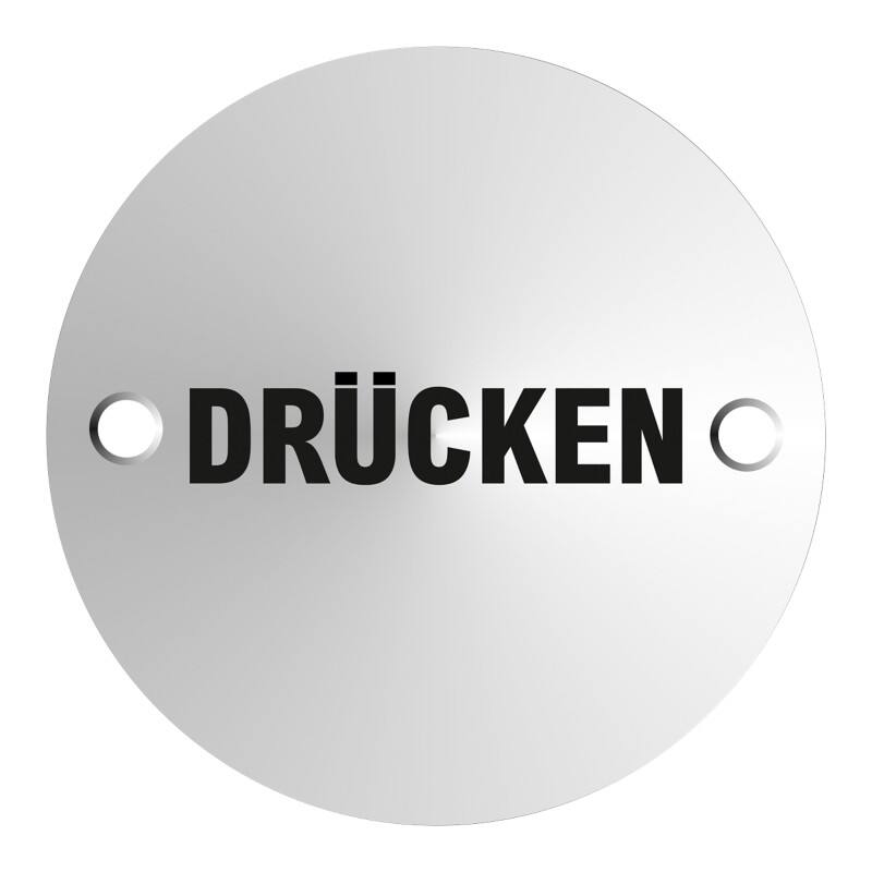 Seco Schild Drücken Zum Ankleben Aluminium