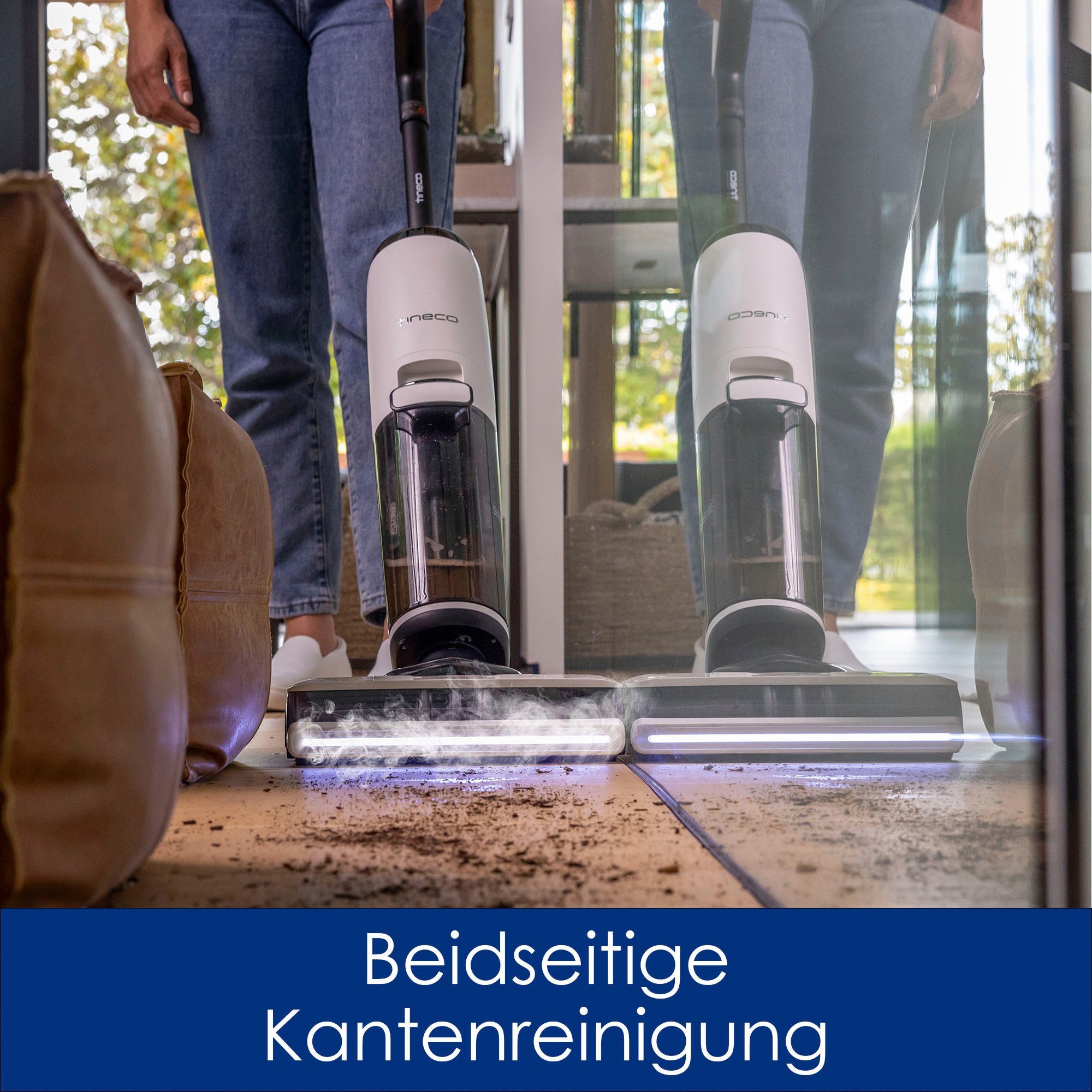 Tineco Nass-Trocken-Akkusauger Floor One S7 Steam Plus mit Dampfreinigung, 350 W, beutellos
