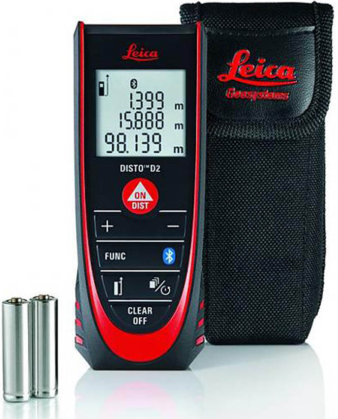 Leica 837031 Disto D2 Laser Distance Meter with Bluetooth