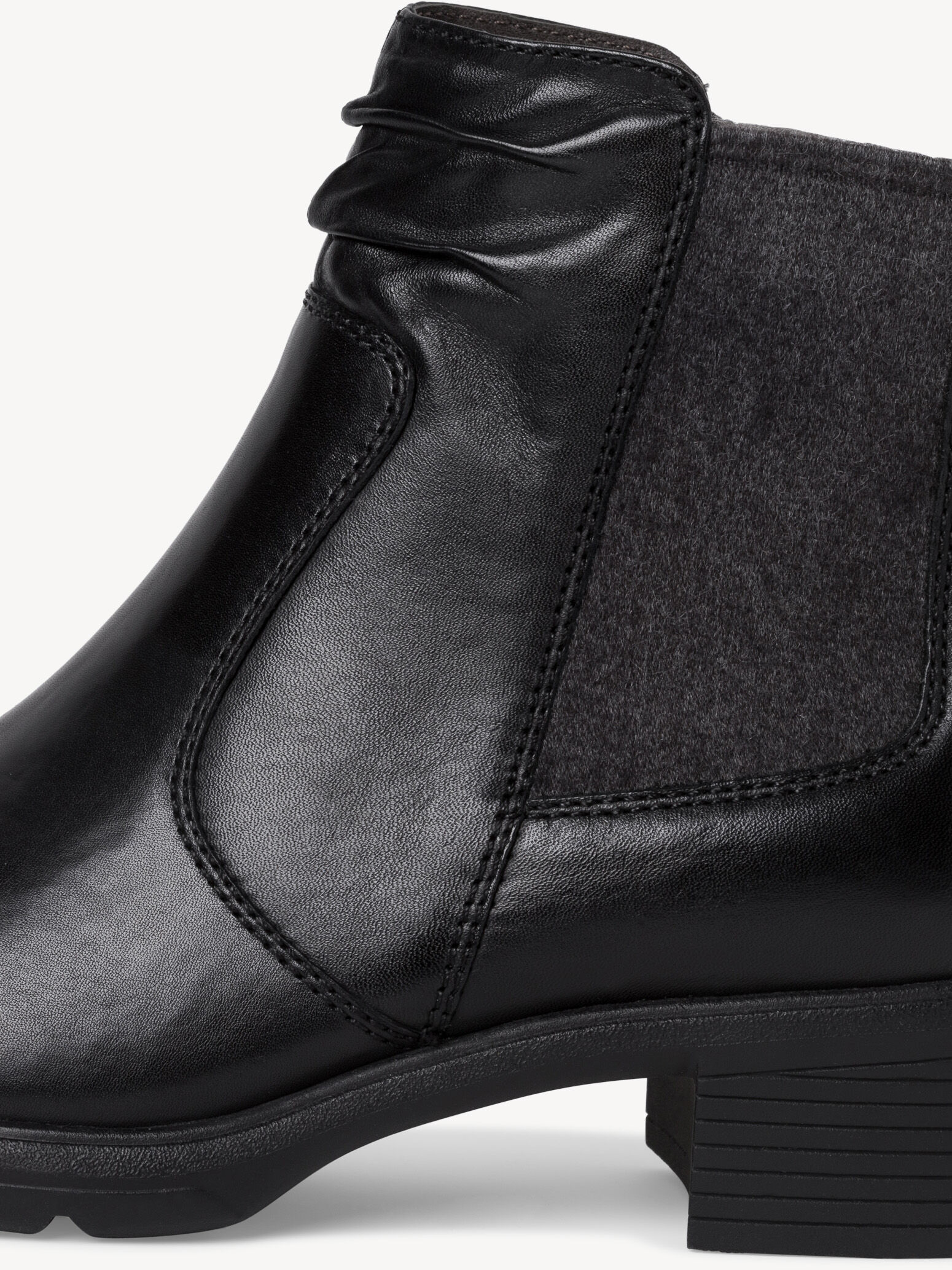 Bottine Chelsea en cuir - noir