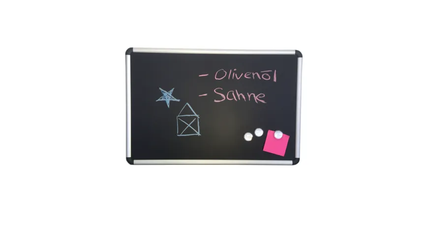 Board für Magnete oder Kreide mit Alurahmen 60 x 40 cm
