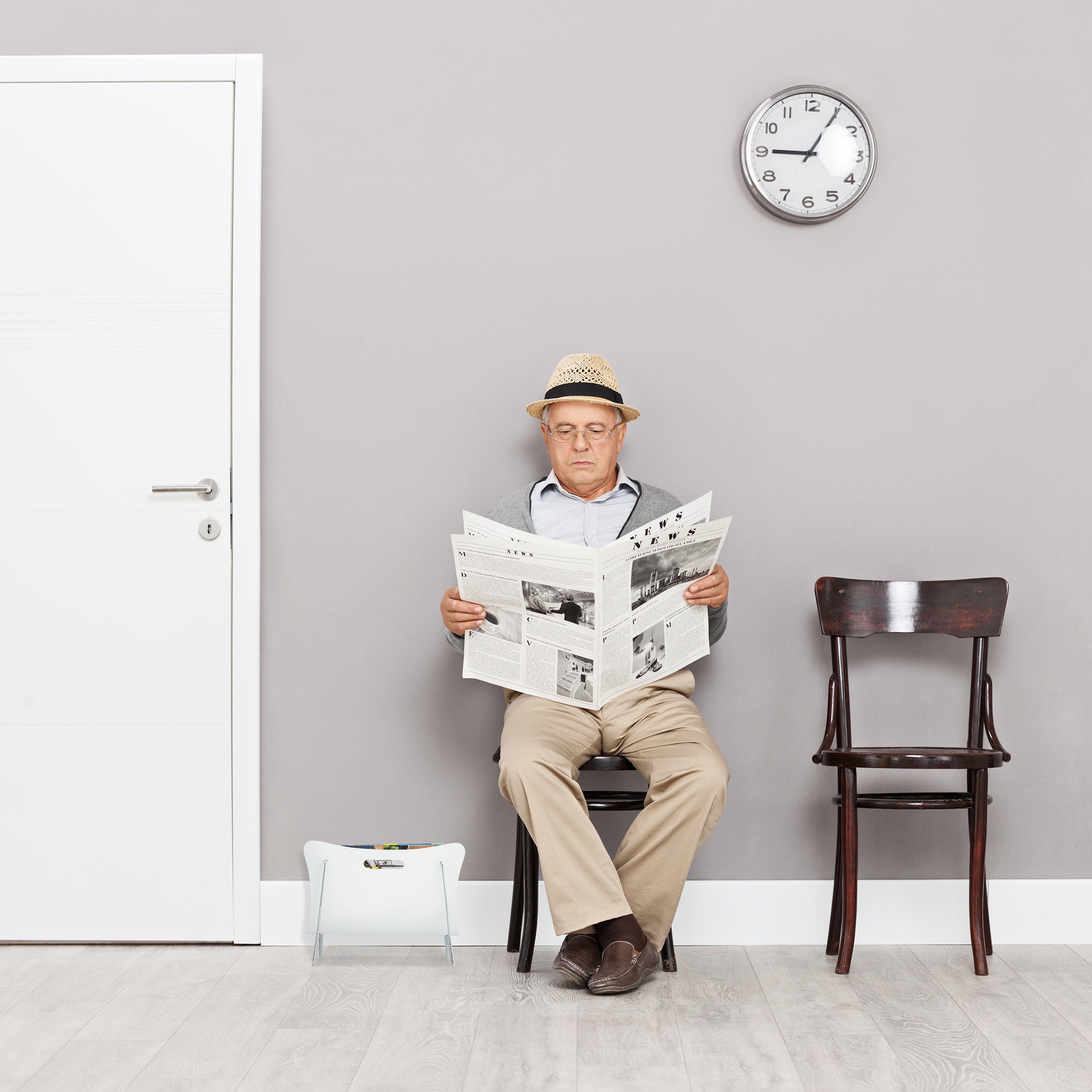 relaxdays Zeitungsständer Zeitungsständer in Weiß