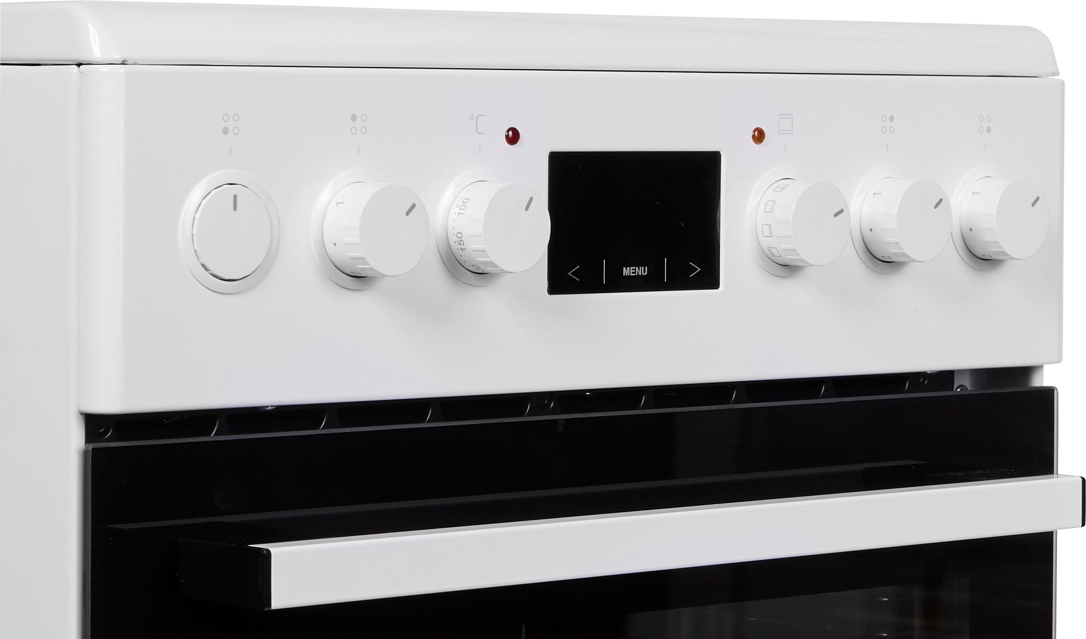 Amica Elektro-Standherd SHC 903 001 W, mit 1-fach-Teleskopauszug, Simple Steam Reinigungsfunktion