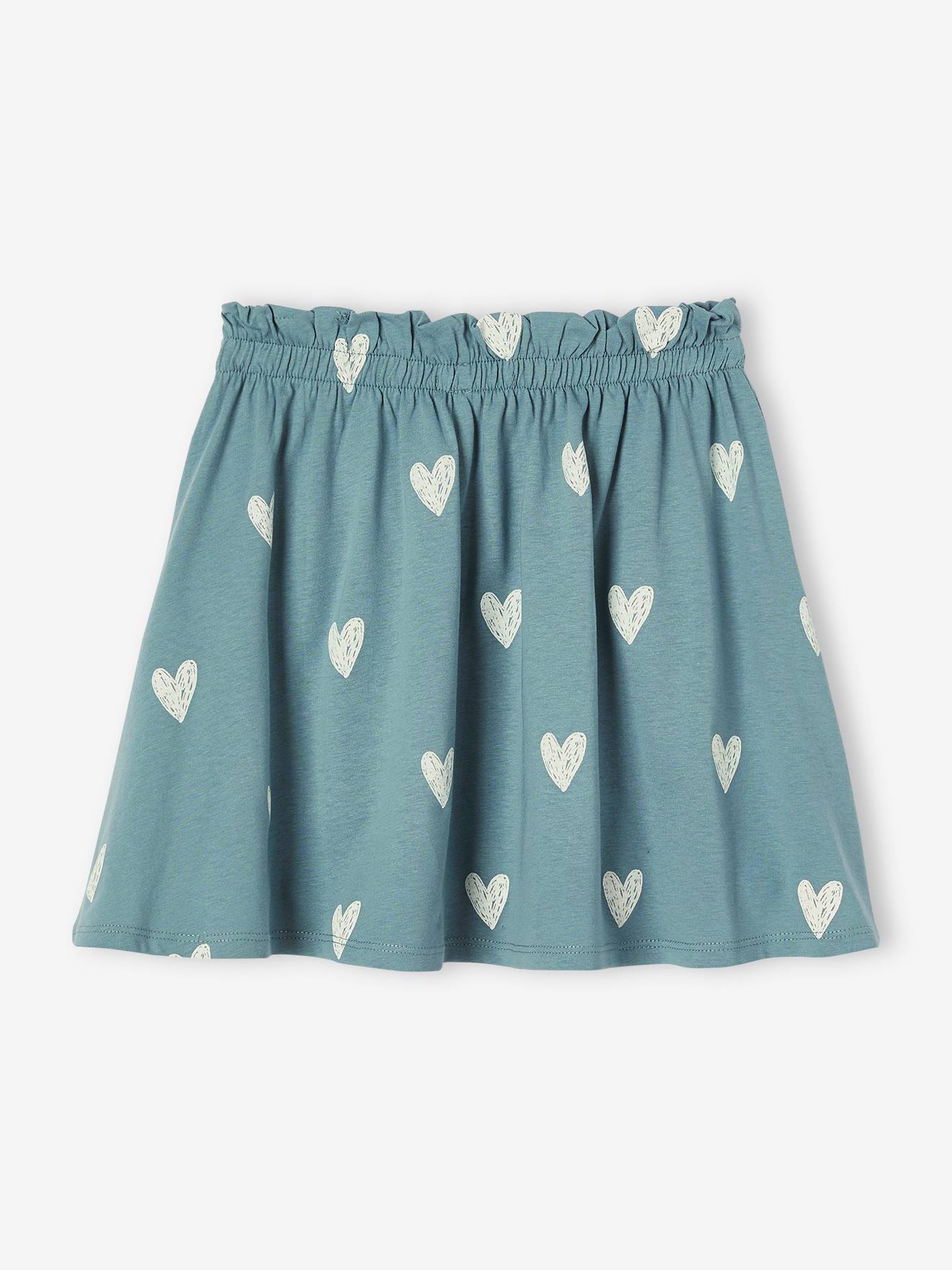 Jupe tournante imprimée Basics fille rose poudré