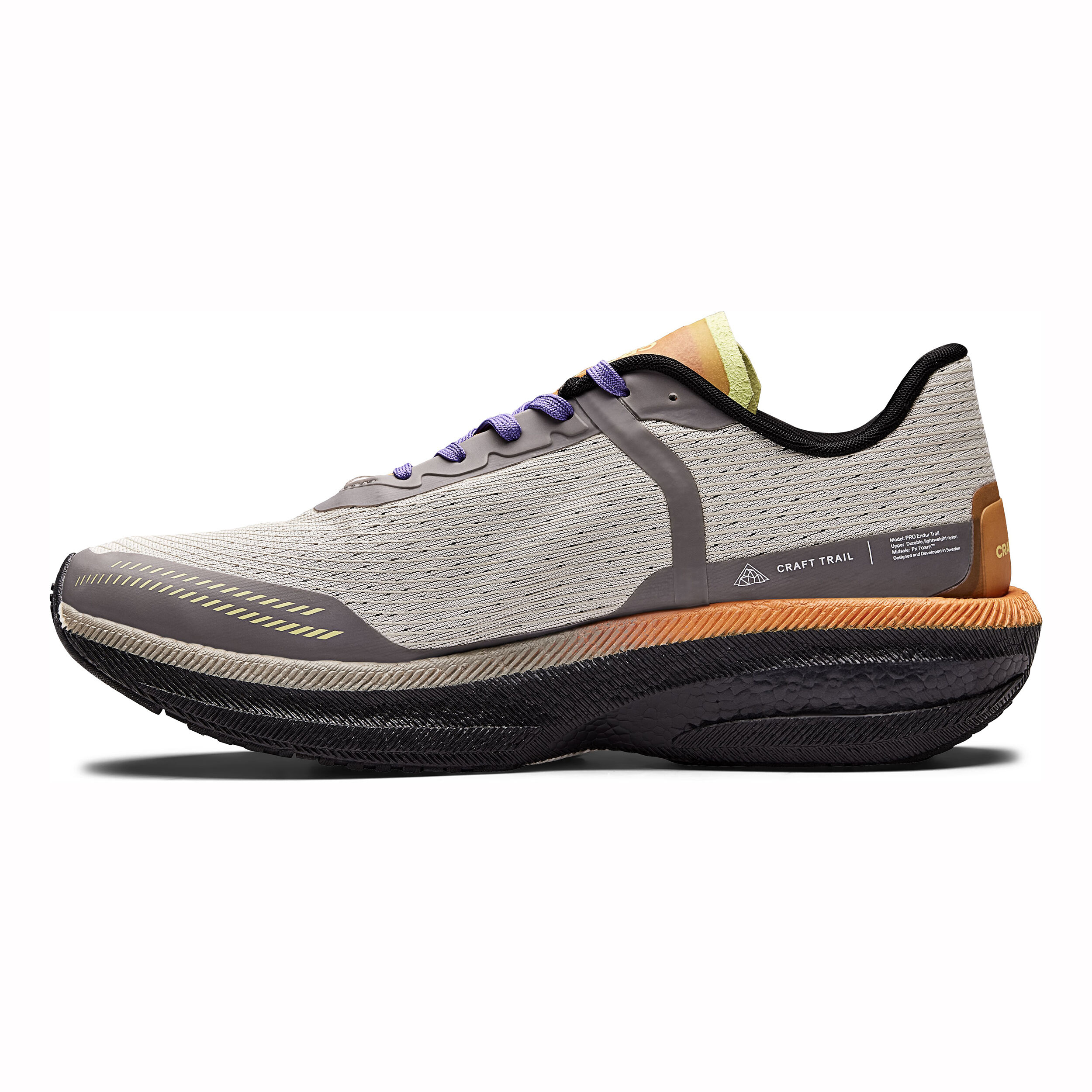 Endurance Trailschuh Herren - Beige, Orange