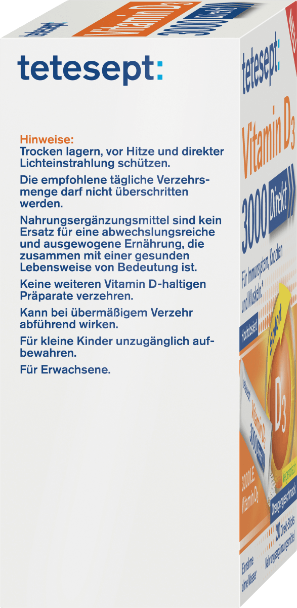 Vitamin D 3000 I.E. Direkt-Sticks 20 St, 36 g