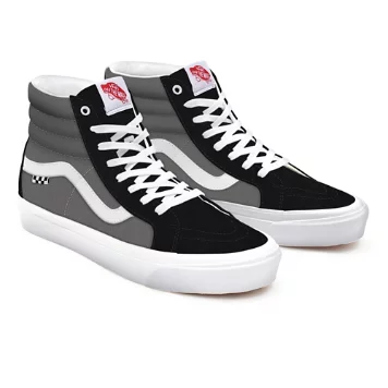 Suede Charcoal and Black Suede Skate Sk8-Hi Personalizzate