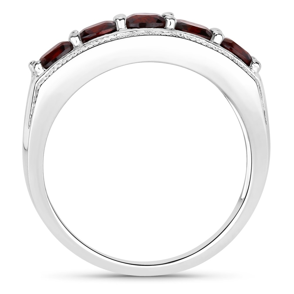Rafaela Donata Bague Argent sterling Grenat en Argent Bague