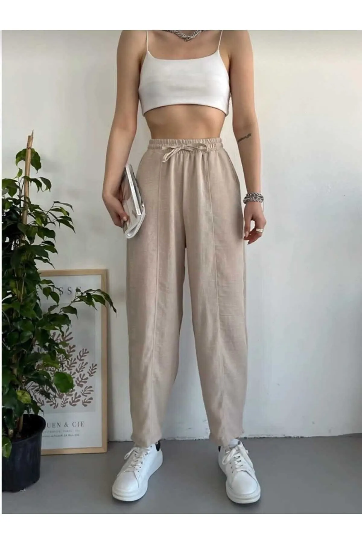 Chiklet  Hose - Beige - Relaxed