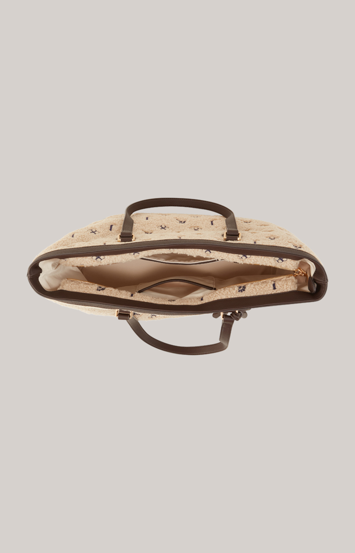 Shopper Decoro Peluche Mariella in Beige