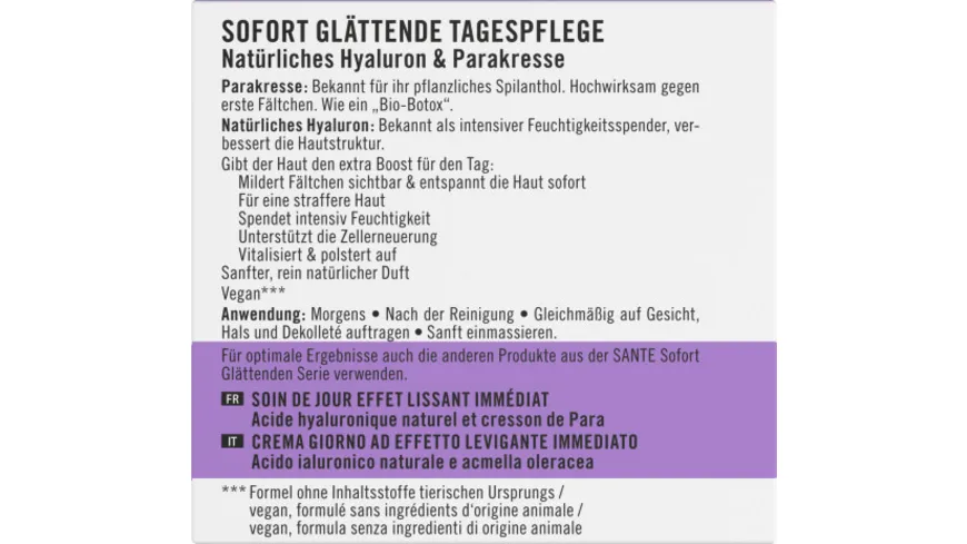 SANTE Tagespflege sofort glättend 50 ml