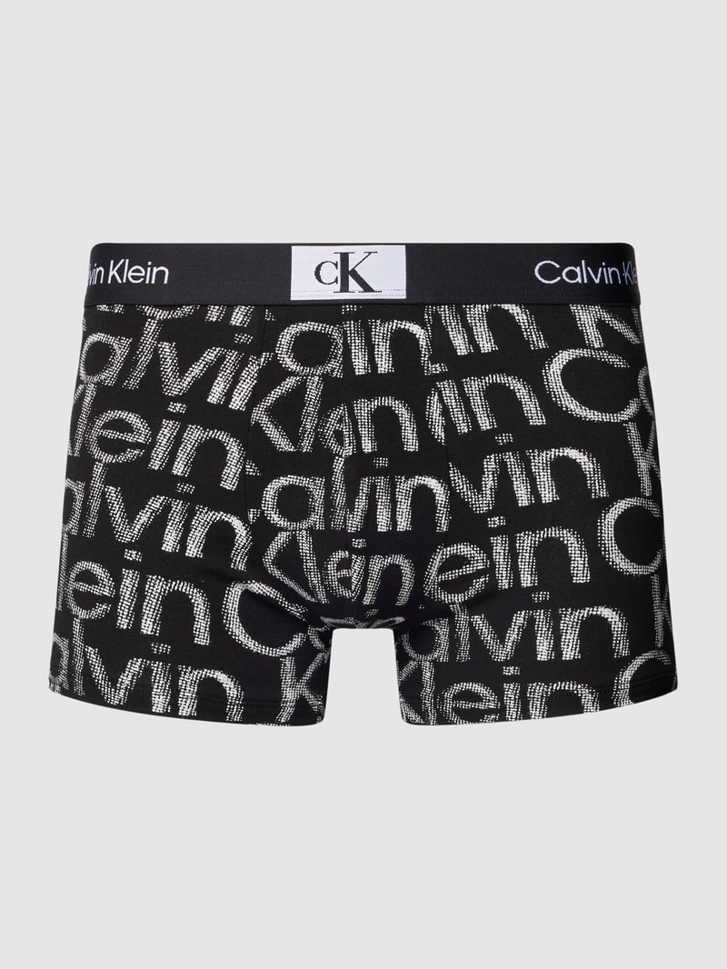 Trunks mit elastischem Logo-Bund in schwarz