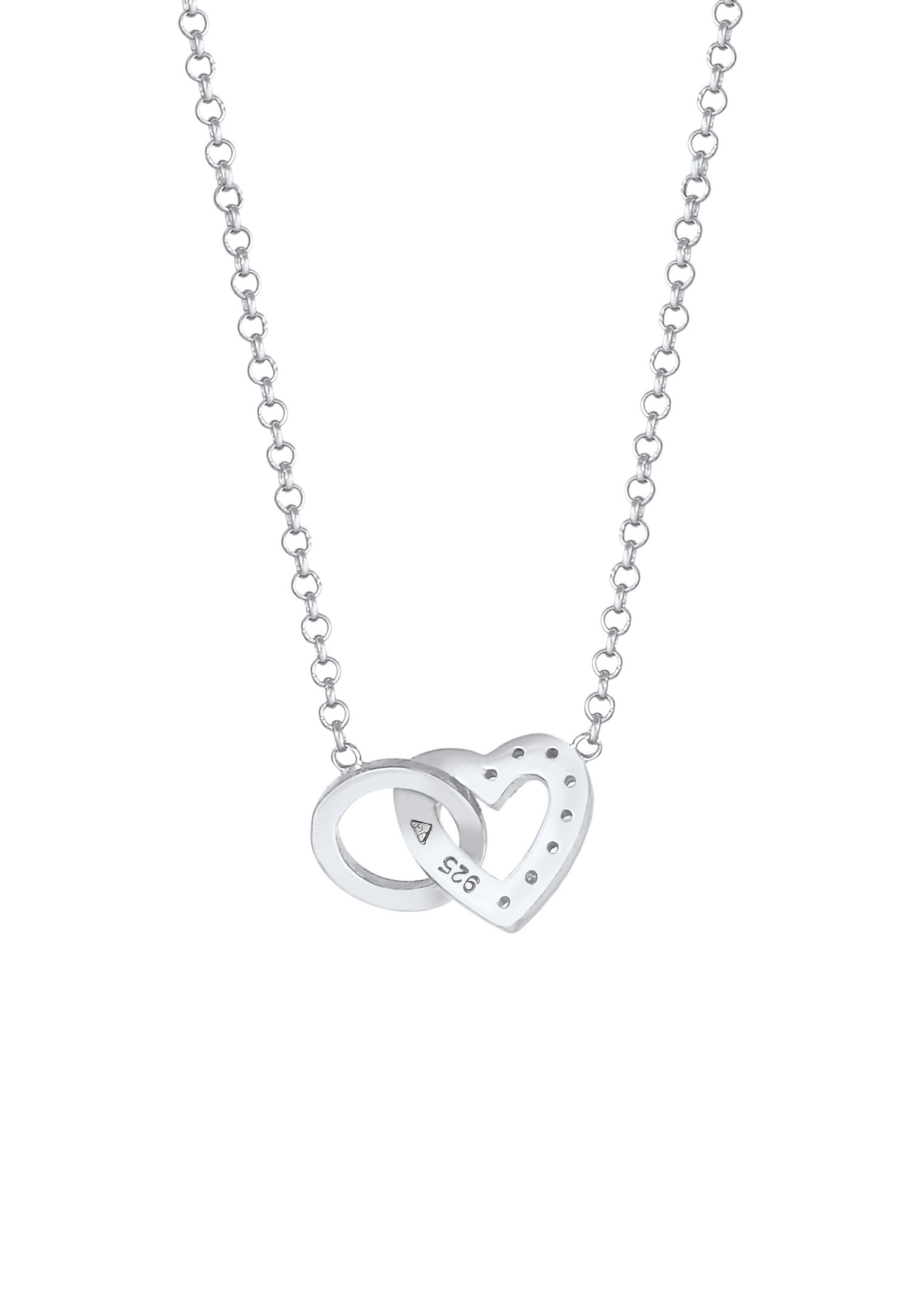 Obesek Elli DIAMONDS v obliki srca za dame z diamantom (0,04 ct) iz srebra 925
