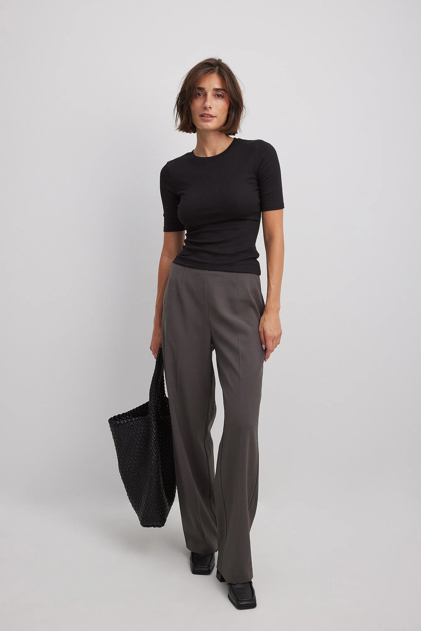 Tailored Darted High Waist Suit Pants